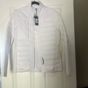 White Straight Down puffer jacket. Size Small